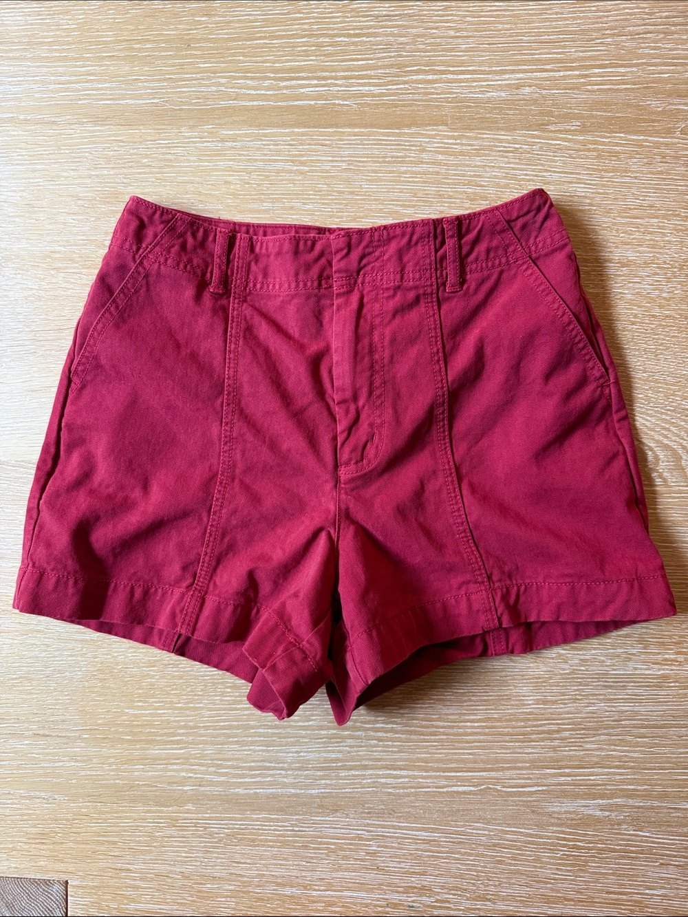 Universal Thread High-Waist Red Cotton-Blend Shorts